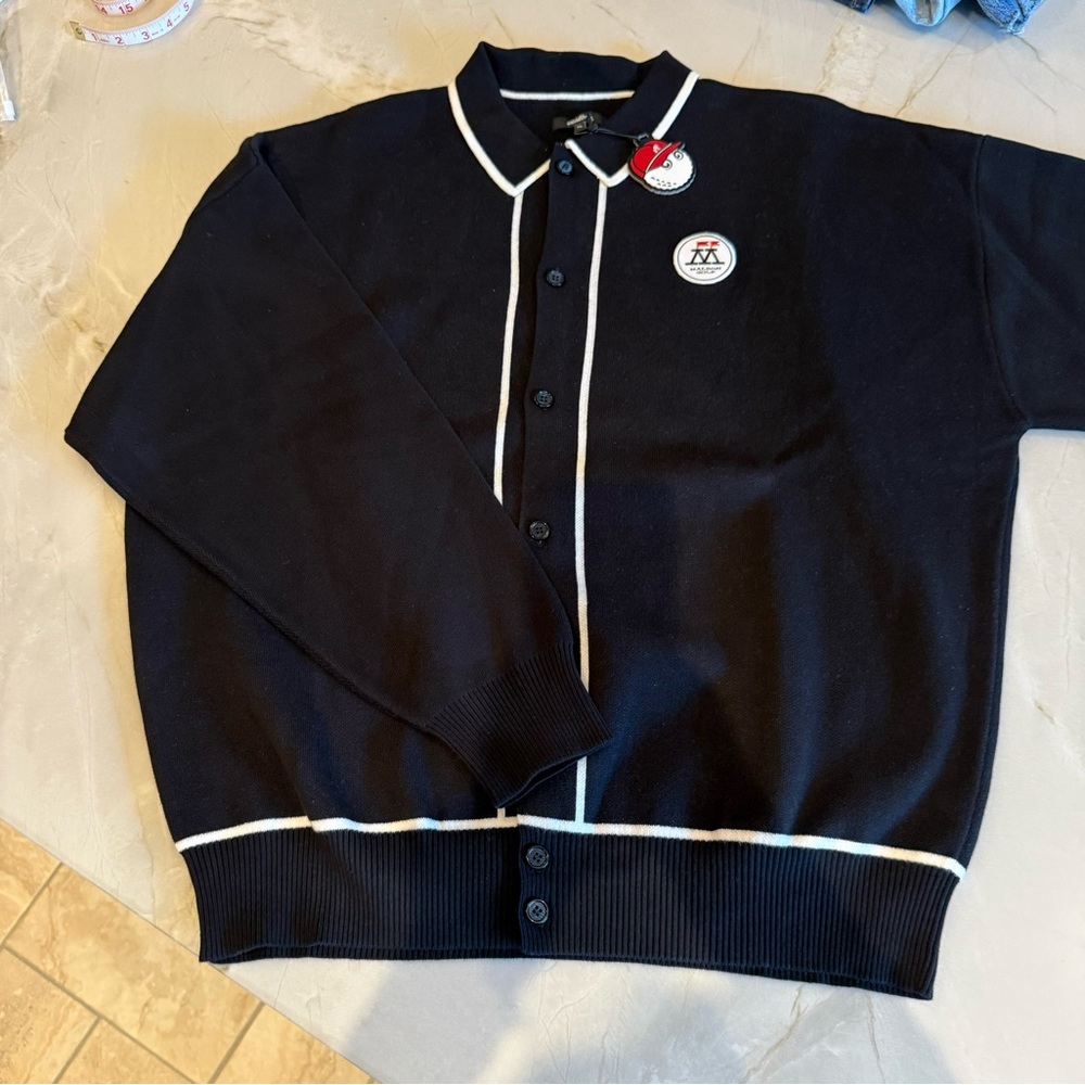 MALBON GOLF Men's cotton golf cardigan size XL - NEW with TAGS